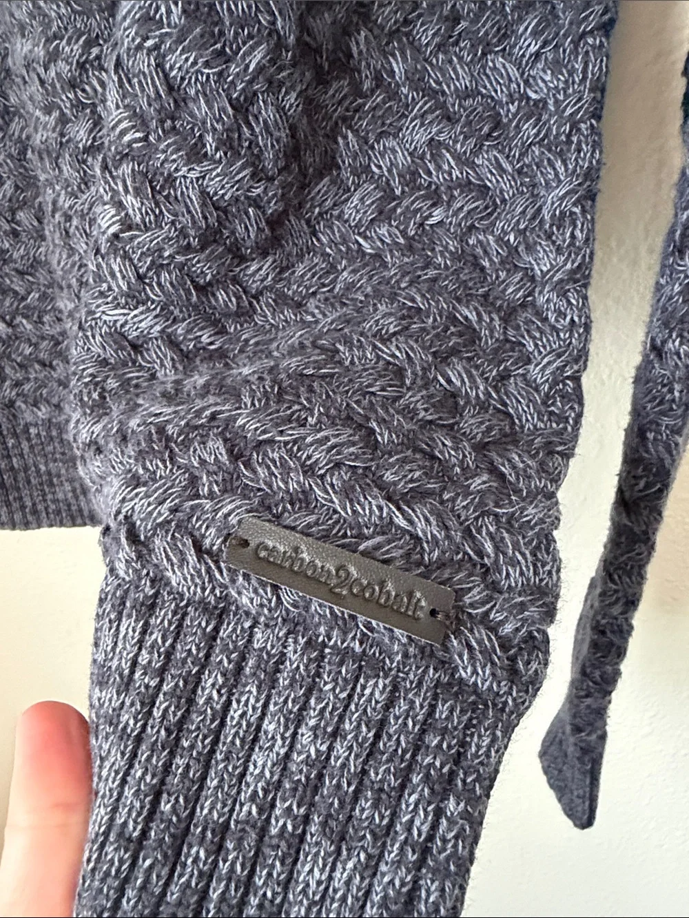 Carbon 2 Cobalt Heavy Knit Crewneck Sweater
